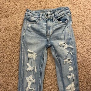 American Eagle distressed skinny jeans
